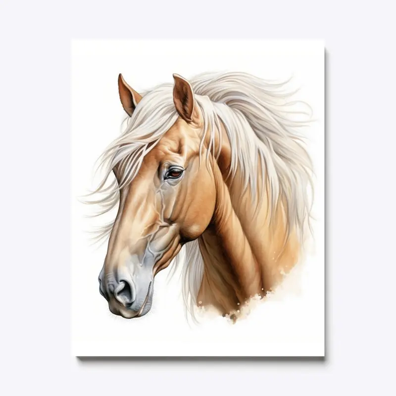 PALOMINO Horse Canvas Art Print