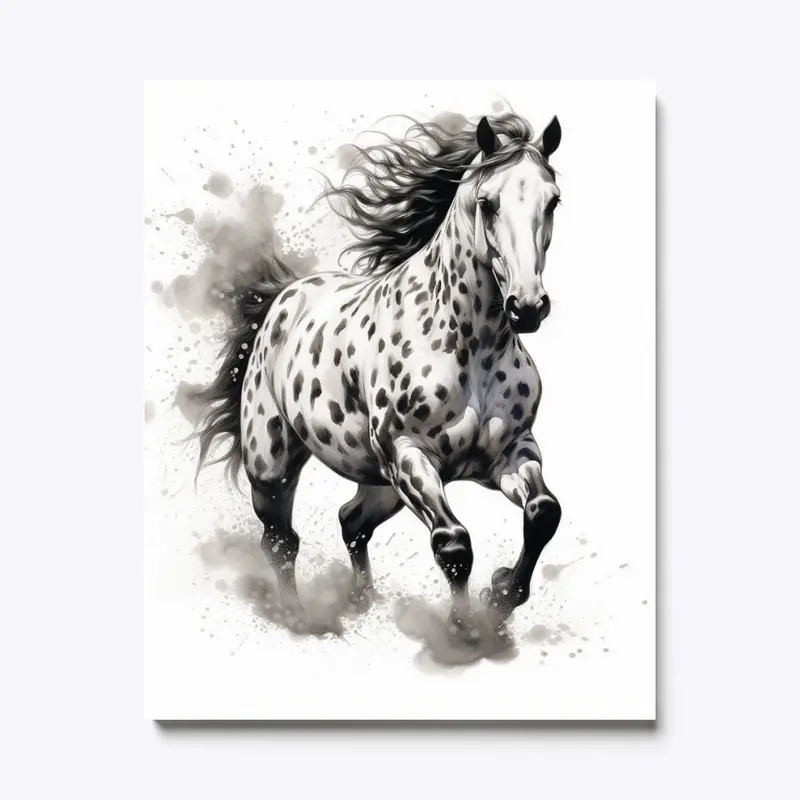 Leopard Appaloosa Horse Canvas Print #1